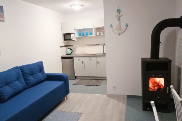 apartament z kominkiem Rowy